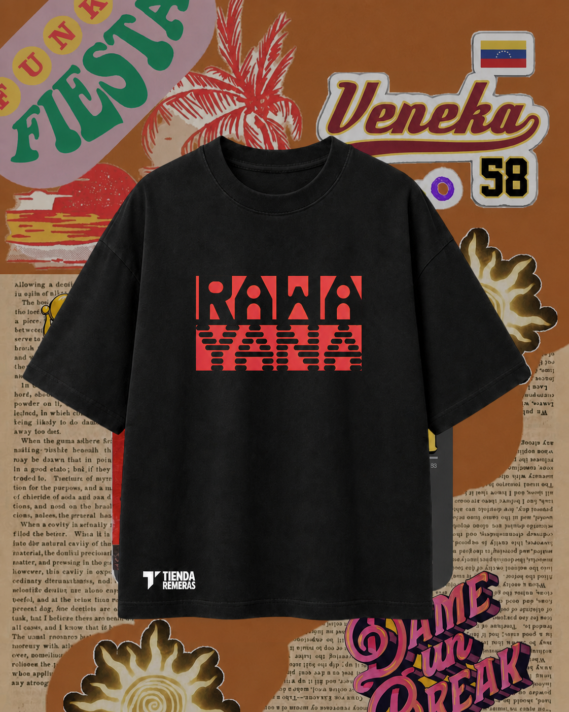 Remera de Rawayana logo naranja